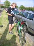 Elliott at the end of The Downs Link - and still standing !